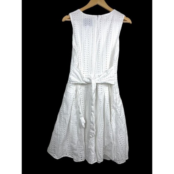 Amour Vert Anouk White Eyelet Dress boho modest size M - Picture 4 of 10